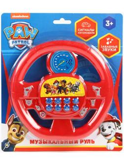 Музыкальный руль «Щенячий патруль», звук, цвет красный