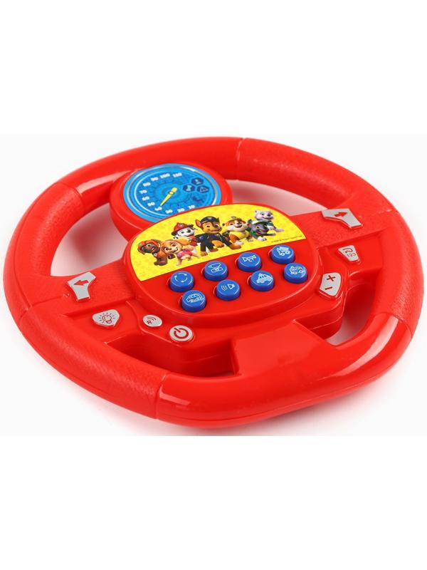 Музыкальный руль «Щенячий патруль», звук, цвет красный
