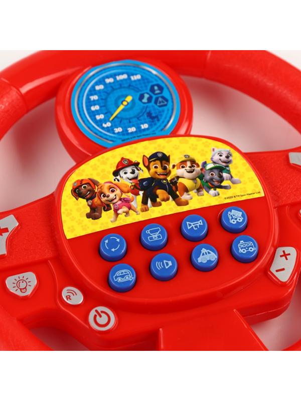 Музыкальный руль «Щенячий патруль», звук, цвет красный