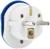 Переходник универсальный 16А, с з/к, 220 В, синий, заподлицо в розетку