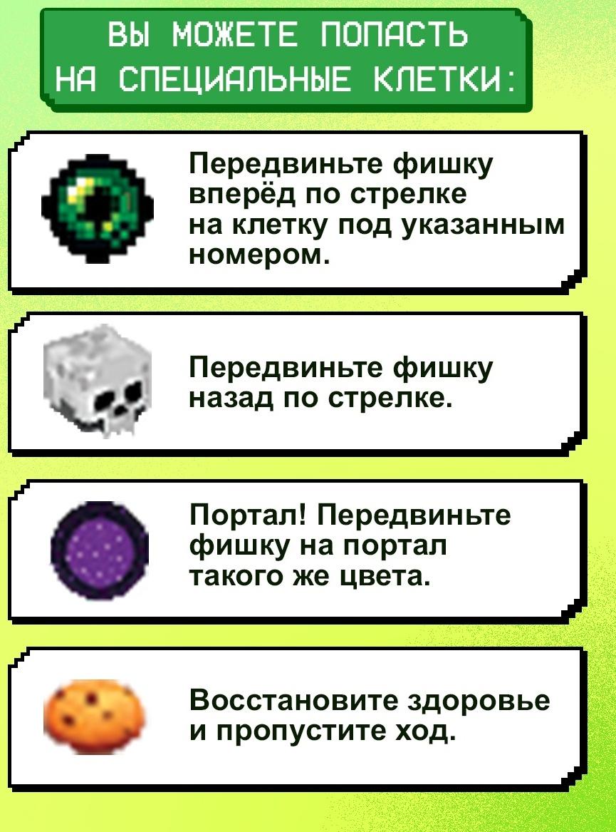 Настольная игра ходилка-бродилка для детей «Пиксель-крафт», 2-4 игрока, 3+