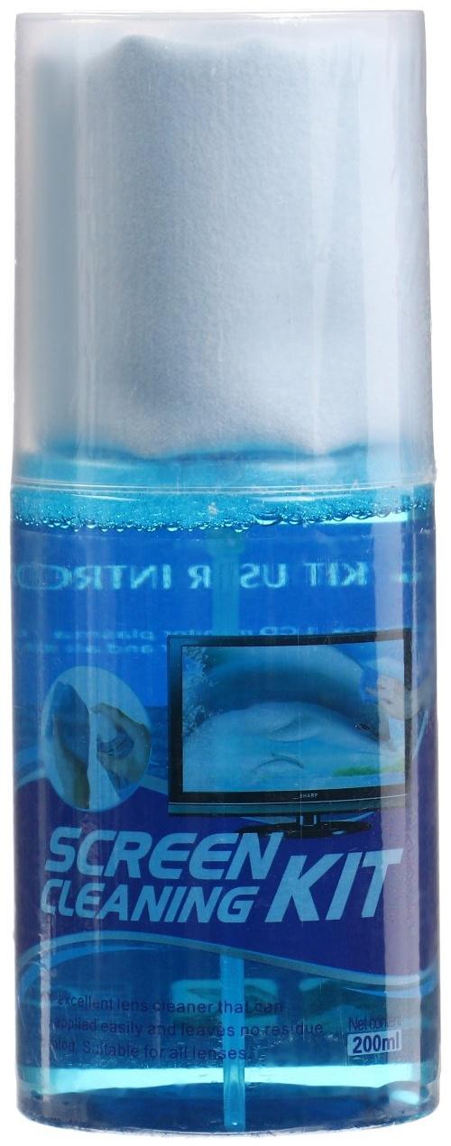 Набор чистящий для экранов, салфетка, спрей 200 мл