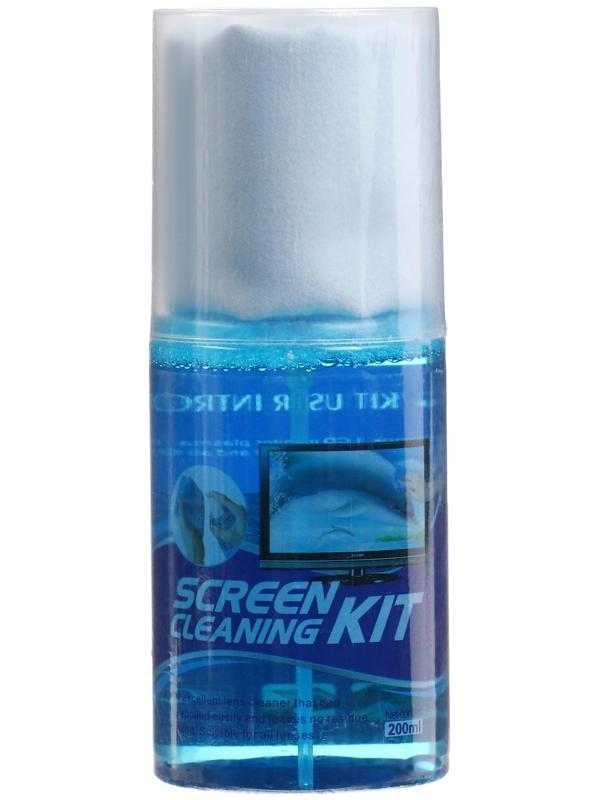 Набор чистящий для экранов, салфетка, спрей 200 мл