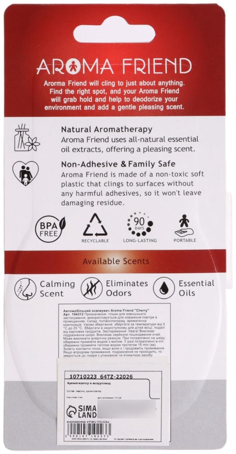 Ароматизатор в машину в воздуховод, человечек, вишня, красный