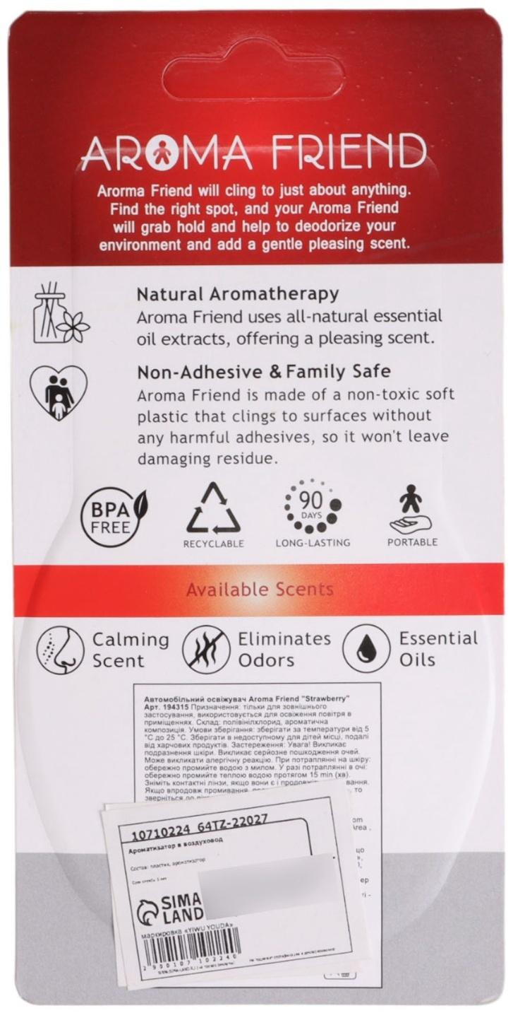 Ароматизатор в воздуховод в автомобиль, человечек, клубника, красный