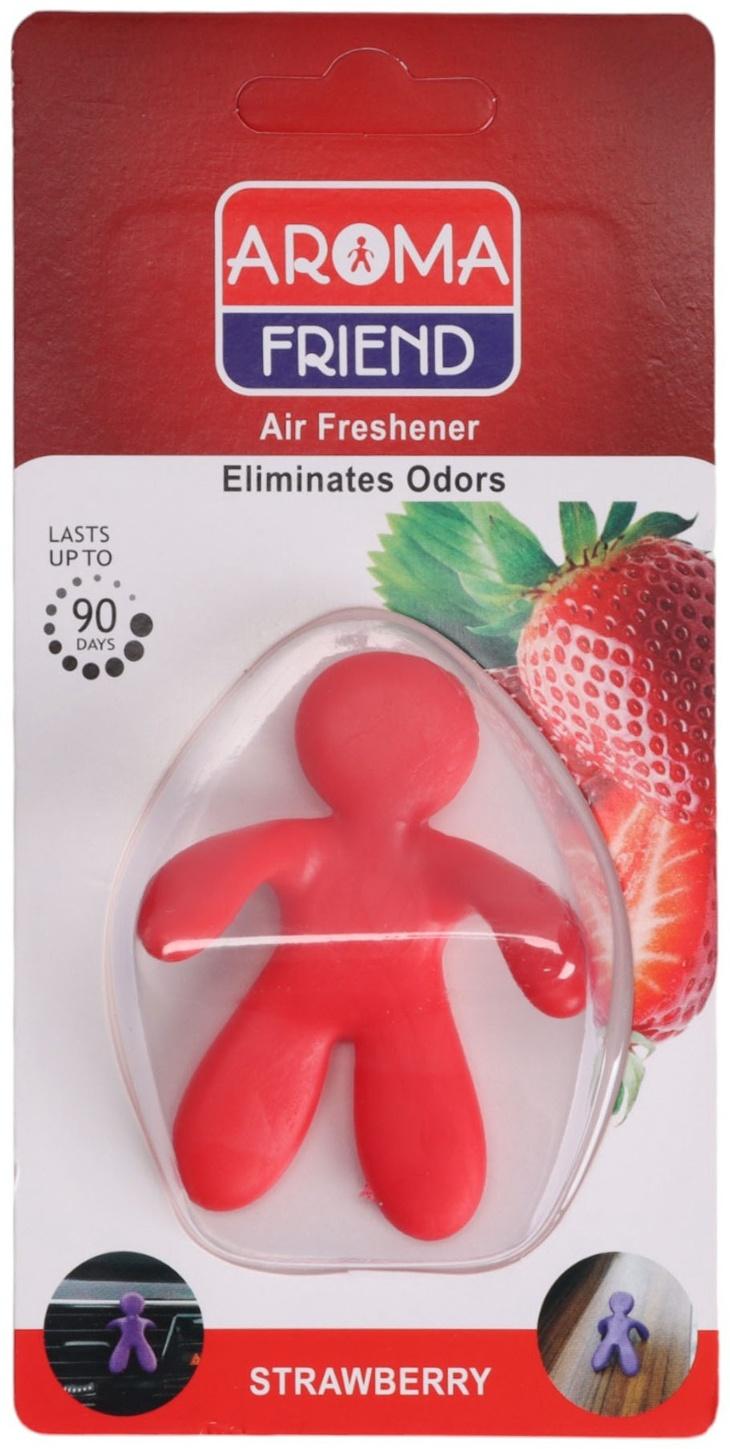 Ароматизатор в воздуховод в автомобиль, человечек, клубника, красный