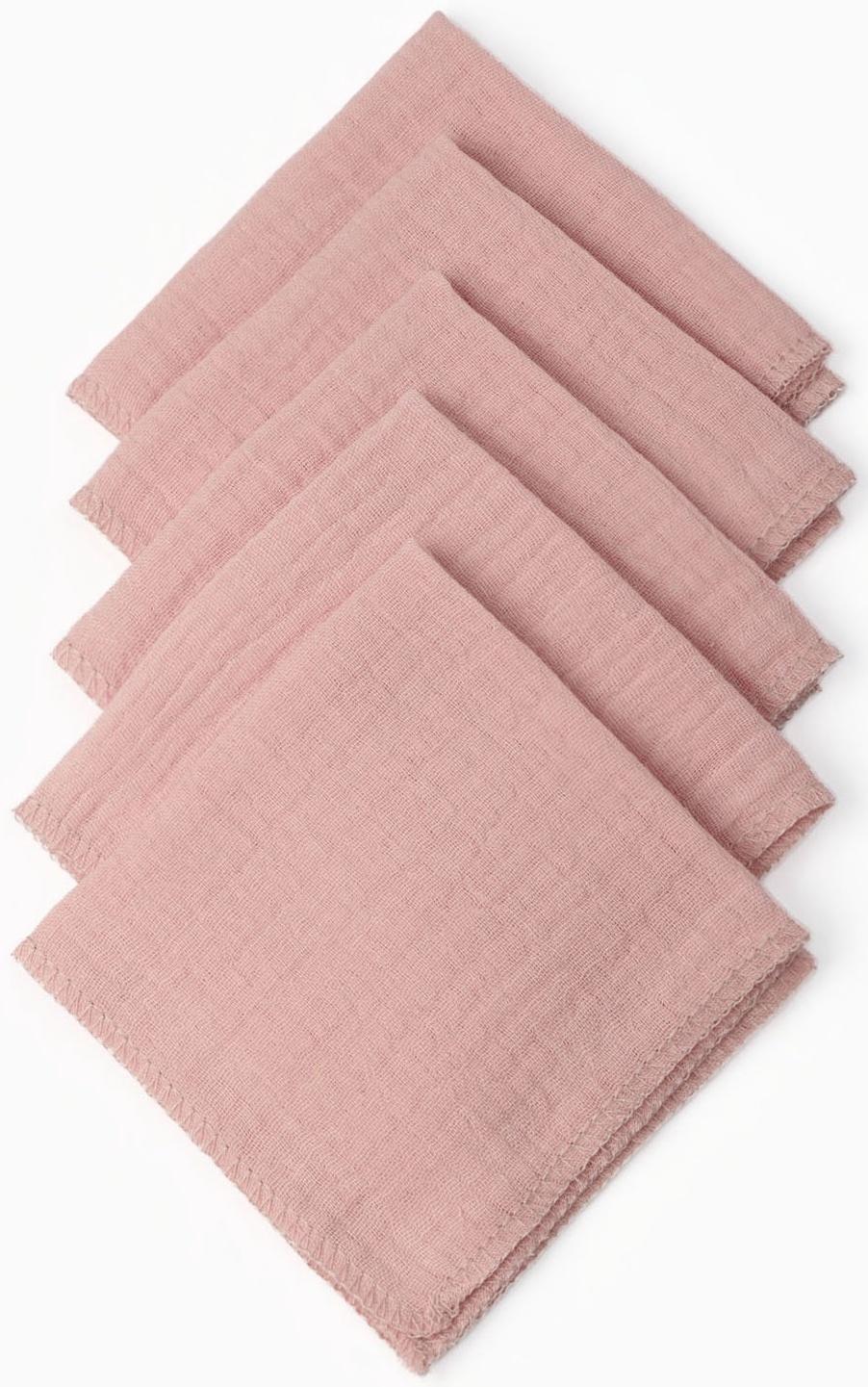 Набор платочков «Крошка Я» Strawberry cream, 20×20 см-5 шт., муслин, хлопок 100%