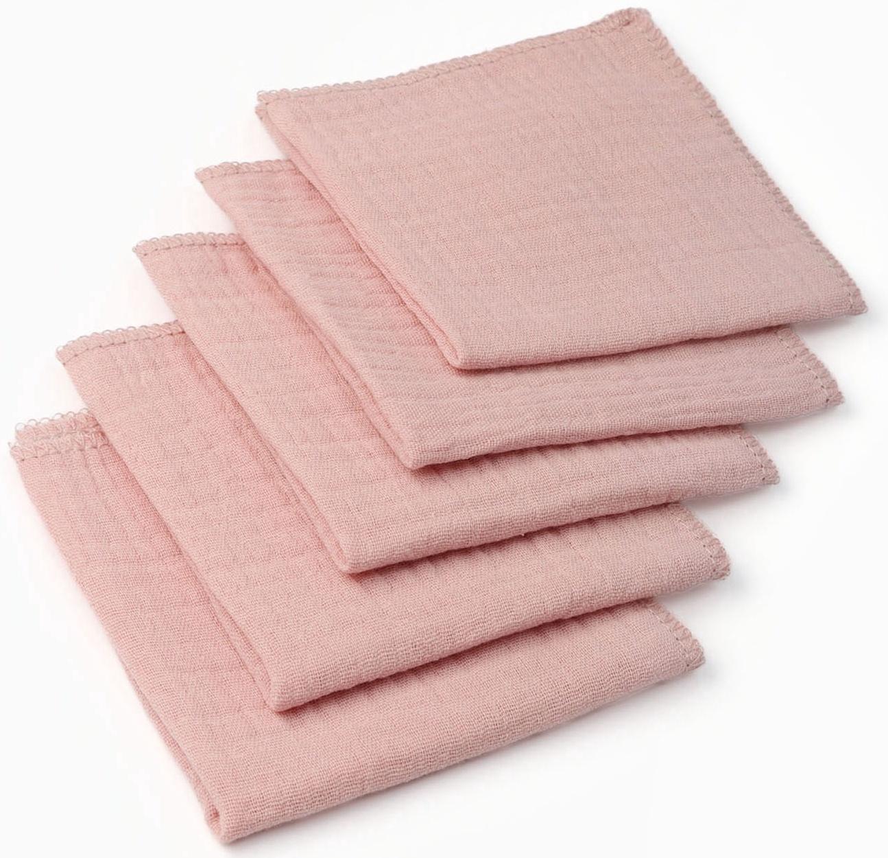 Набор платочков «Крошка Я» Strawberry cream, 20×20 см-5 шт., муслин, хлопок 100%