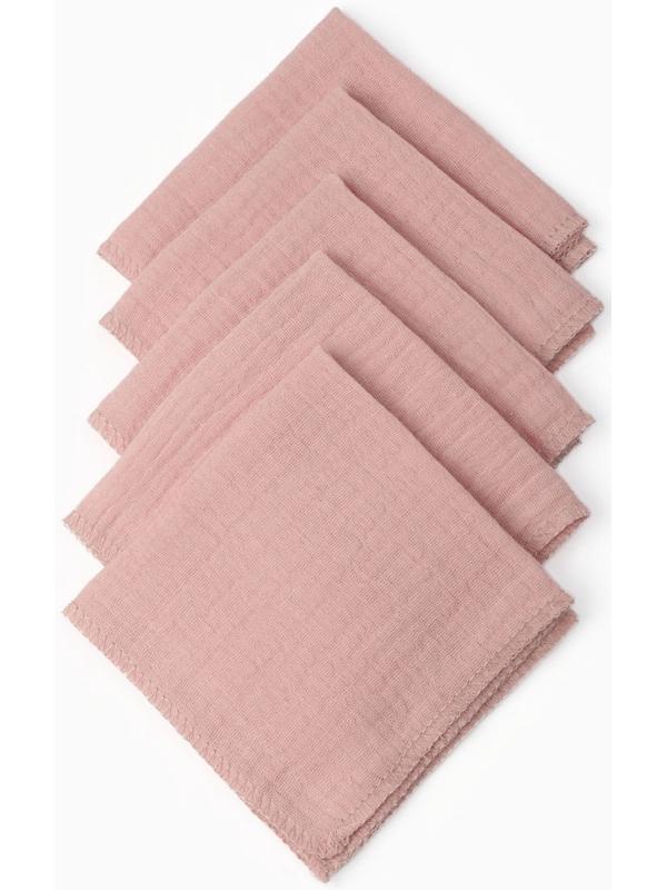 Набор платочков «Крошка Я» Strawberry cream, 20×20 см-5 шт., муслин, хлопок 100%