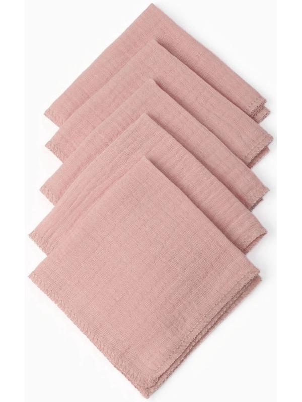 Набор платочков «Крошка Я» Strawberry cream, 20×20 см-5 шт., муслин, хлопок 100%