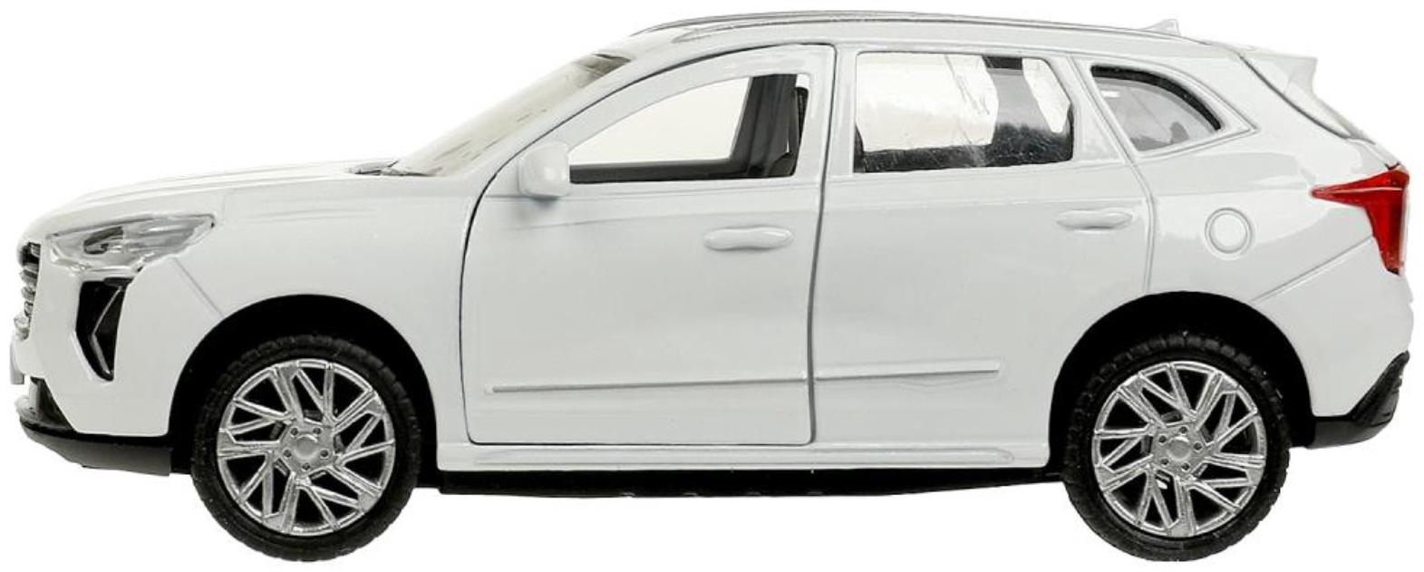 Машинка металлическая Haval jolion, открываются двери, багажник, инерция, 12 см, белый