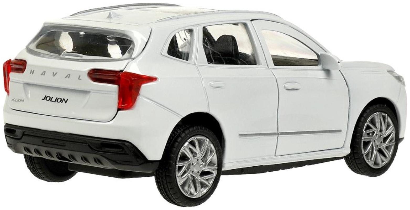 Машинка металлическая Haval jolion, открываются двери, багажник, инерция, 12 см, белый