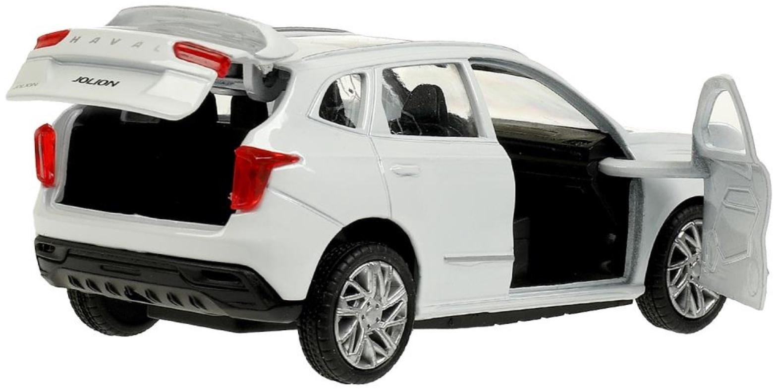 Машинка металлическая Haval jolion, открываются двери, багажник, инерция, 12 см, белый