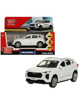 Машинка металлическая Haval jolion, открываются двери, багажник, инерция, 12 см, белый