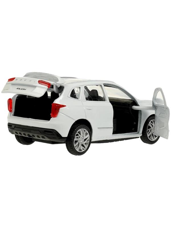 Машинка металлическая Haval jolion, открываются двери, багажник, инерция, 12 см, белый