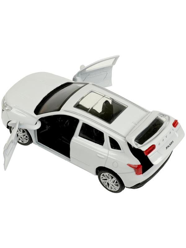 Машинка металлическая Haval jolion, открываются двери, багажник, инерция, 12 см, белый