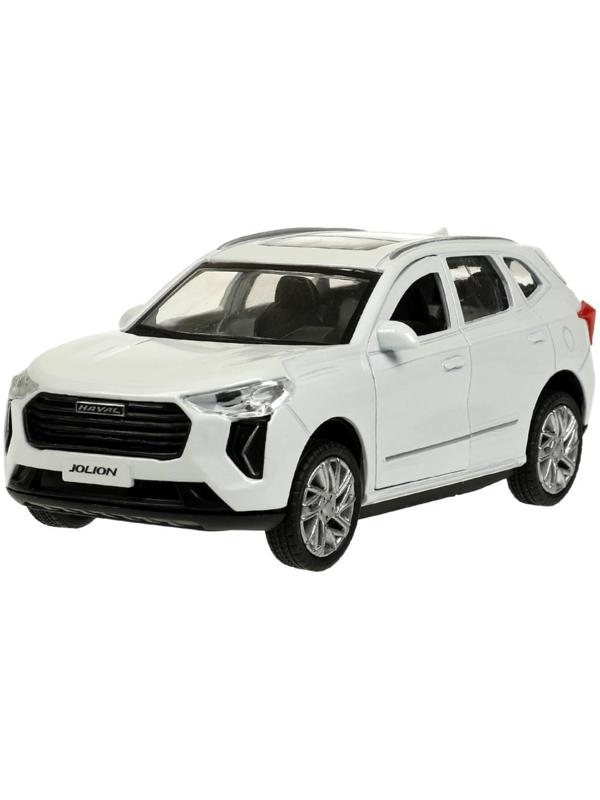Машинка металлическая Haval jolion, открываются двери, багажник, инерция, 12 см, белый