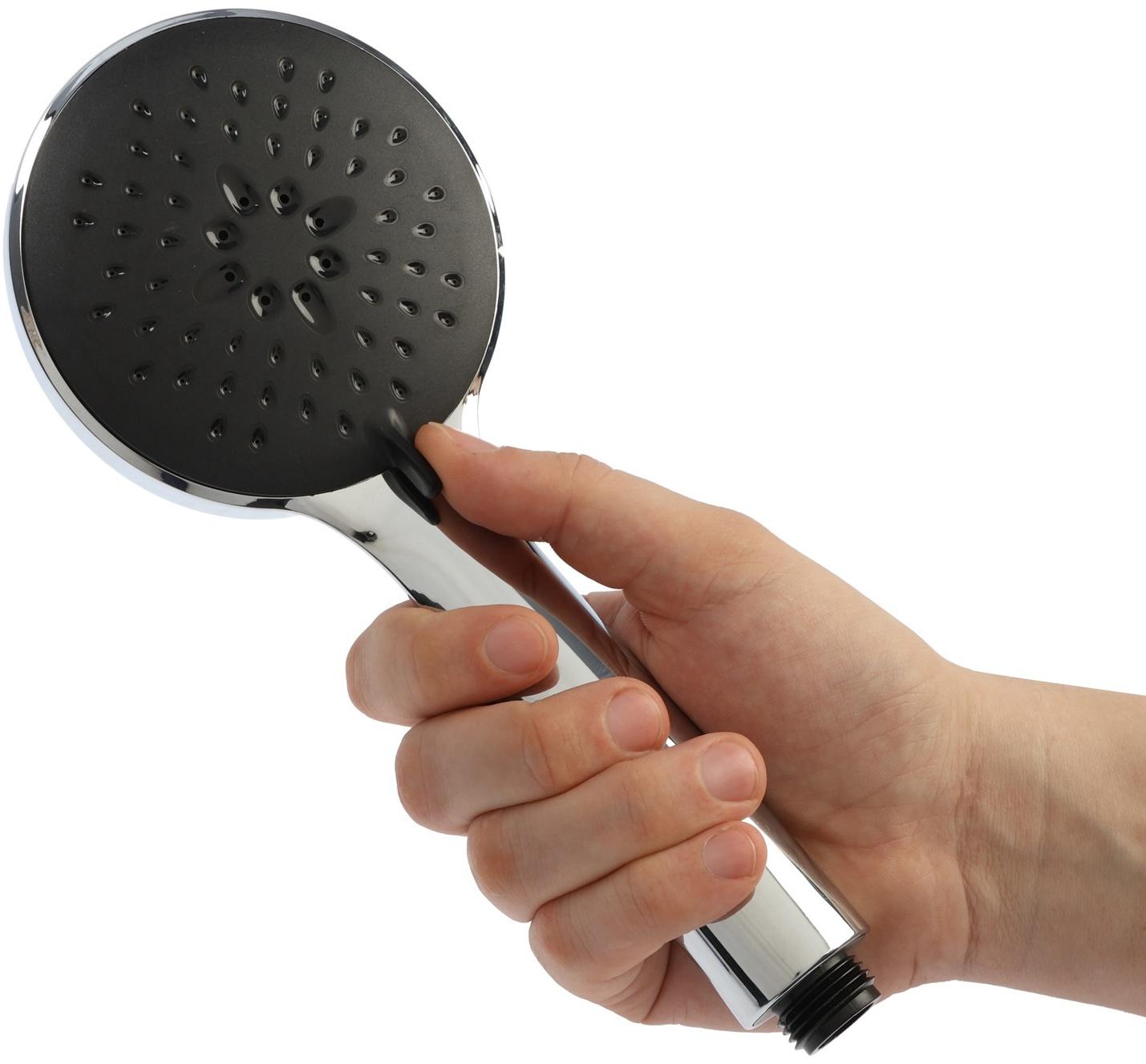 Лейка для душа Accoona A352, неразборная, пластик, 3 режима, хром