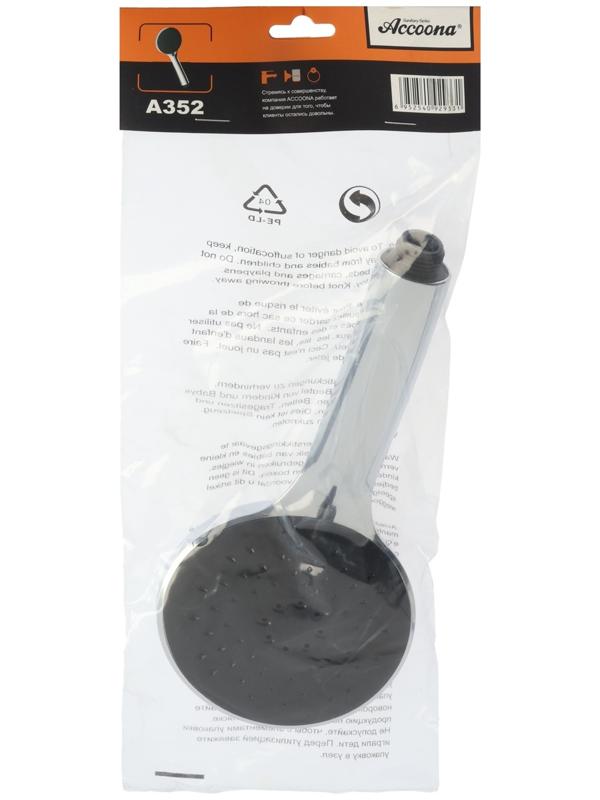 Лейка для душа Accoona A352, неразборная, пластик, 3 режима, хром