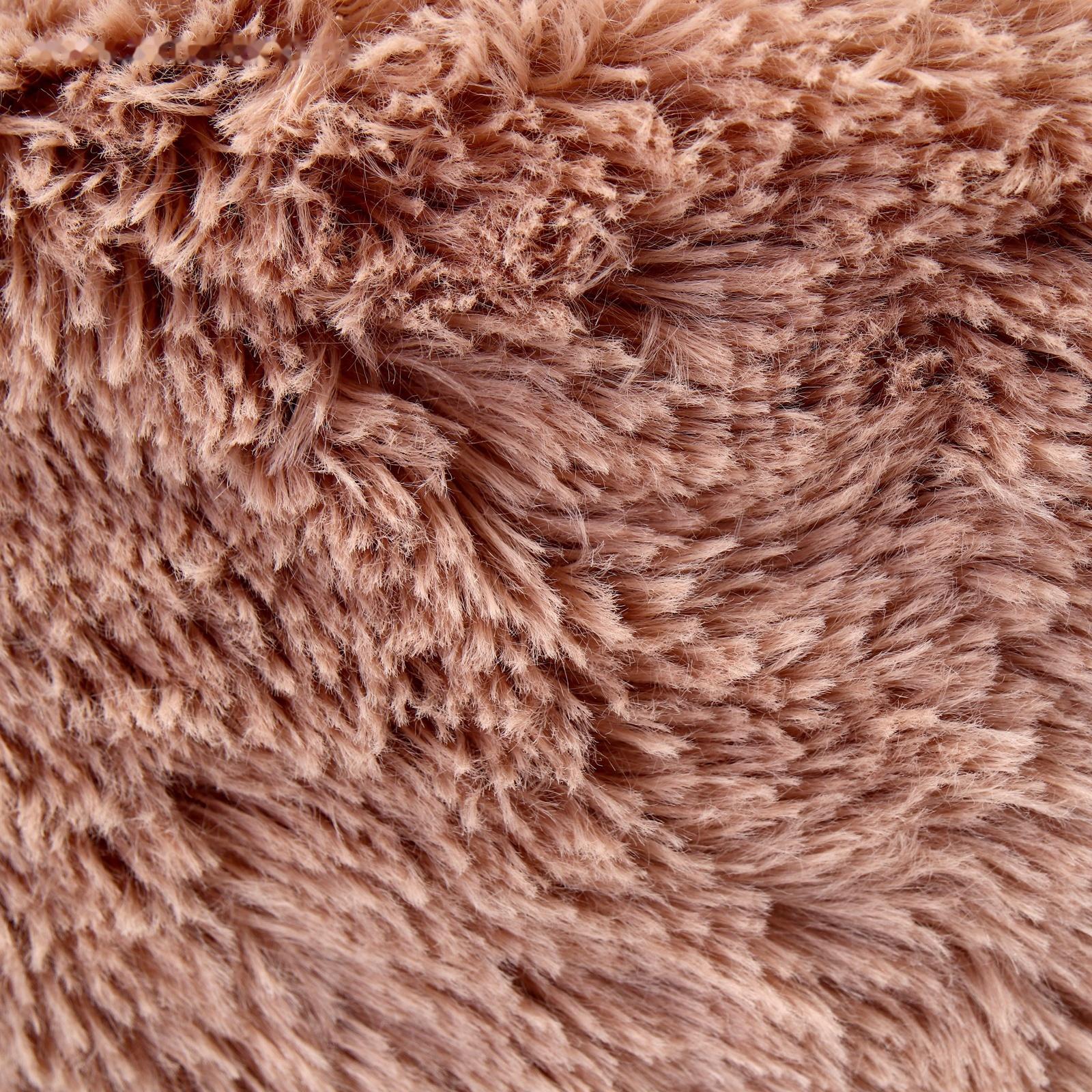 Лежанка для животных,  с подушкой,  мех, сатин, периотек,  40 х 40 х 16 см, микс цветов