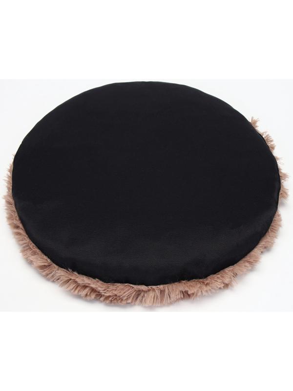 Лежанка для животных,  с подушкой,  мех, сатин, периотек,  40 х 40 х 16 см, микс цветов