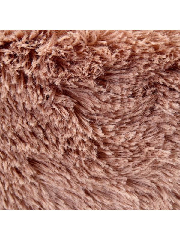 Лежанка для животных,  с подушкой,  мех, сатин, периотек,  40 х 40 х 16 см, микс цветов