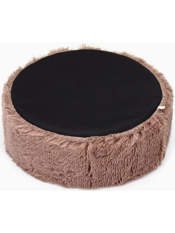 Лежанка для животных,  с подушкой,  мех, сатин, периотек,  40 х 40 х 16 см, микс цветов