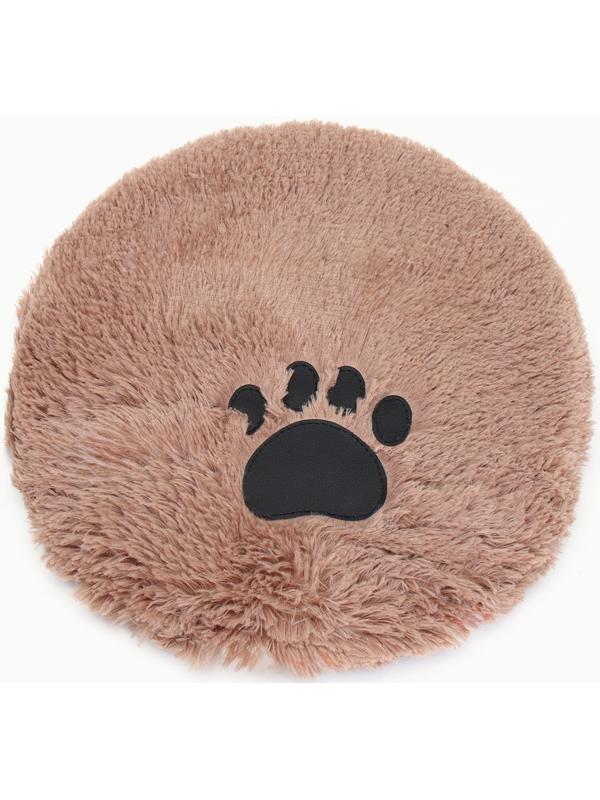 Лежанка для животных,  с подушкой,  мех, сатин, периотек,  40 х 40 х 16 см, микс цветов