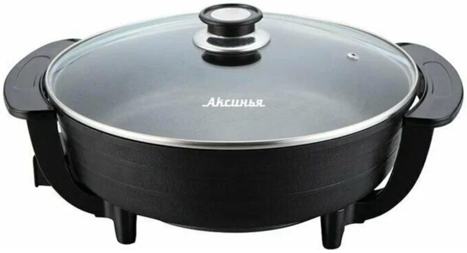 Сковорода электрическая «АКСИНЬЯ» КС-011, 1500 Вт, 30×30 см, глубина 7 см, чёрная