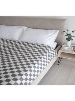 Одеяло байковое 140х205см, серый, хл80%, полиэфир20%, 420г/м