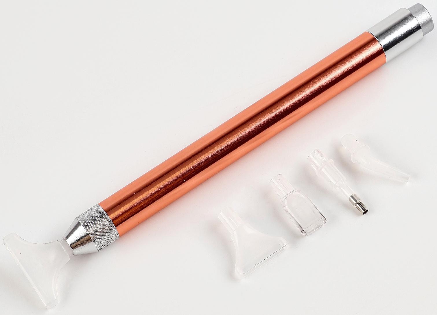 Стилус для алмазной мозаики с подсветкой, 5 насадок