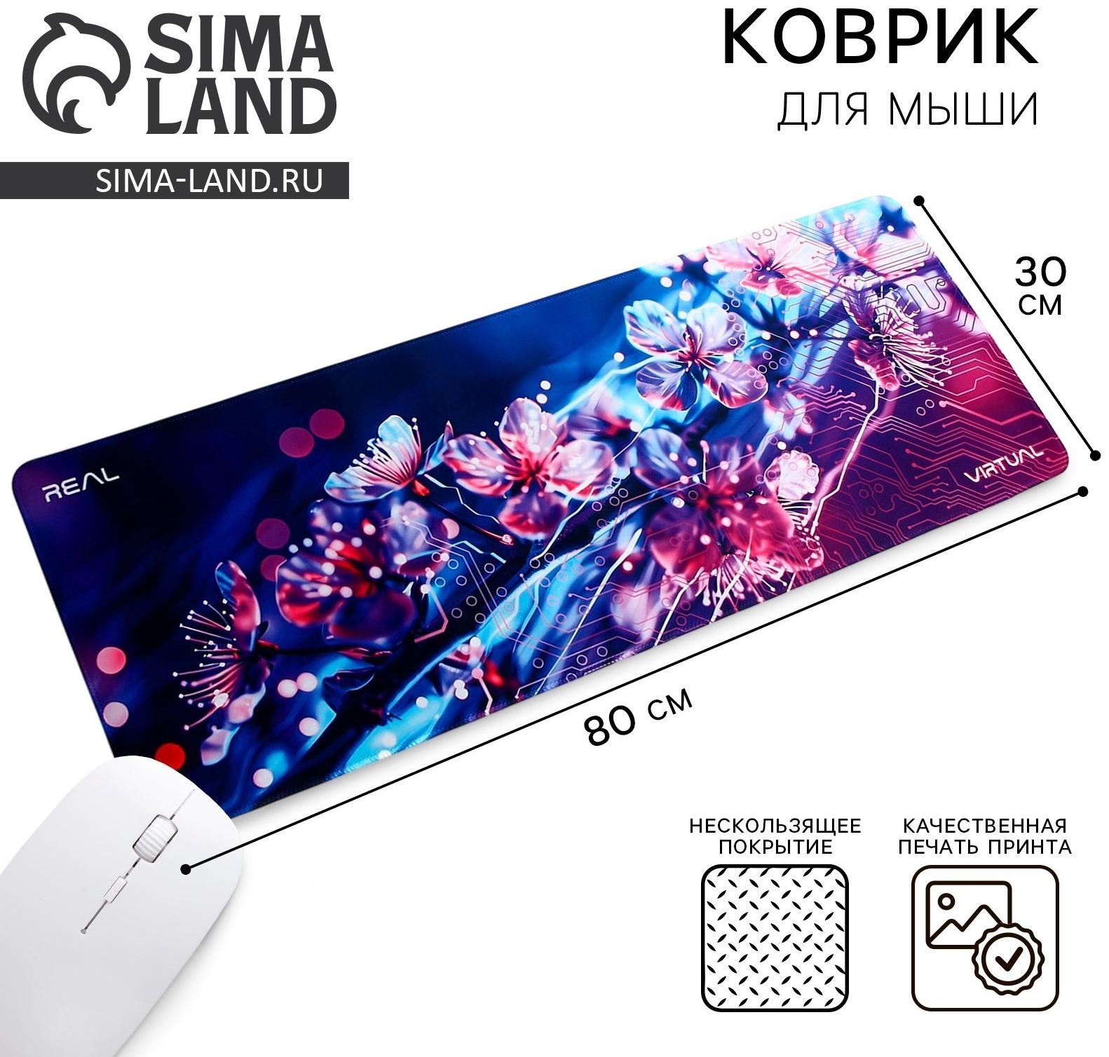 Коврик для компьютерной мыши «Виртуальный мир», 30 х 80 см