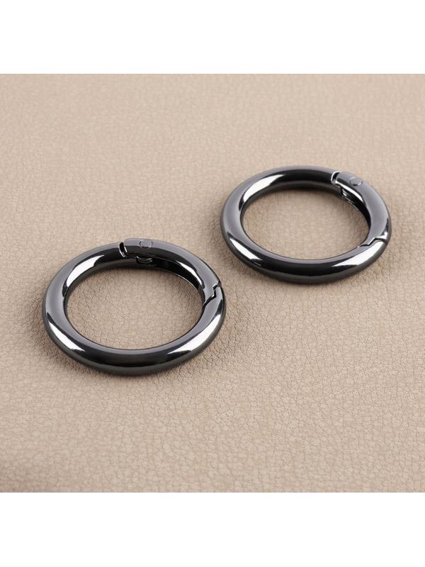 Набор для создания сумки, 4 предмета, кольцо-карабин - 2 шт, цепочка, кнопка магнитная, цвет чёрный никель