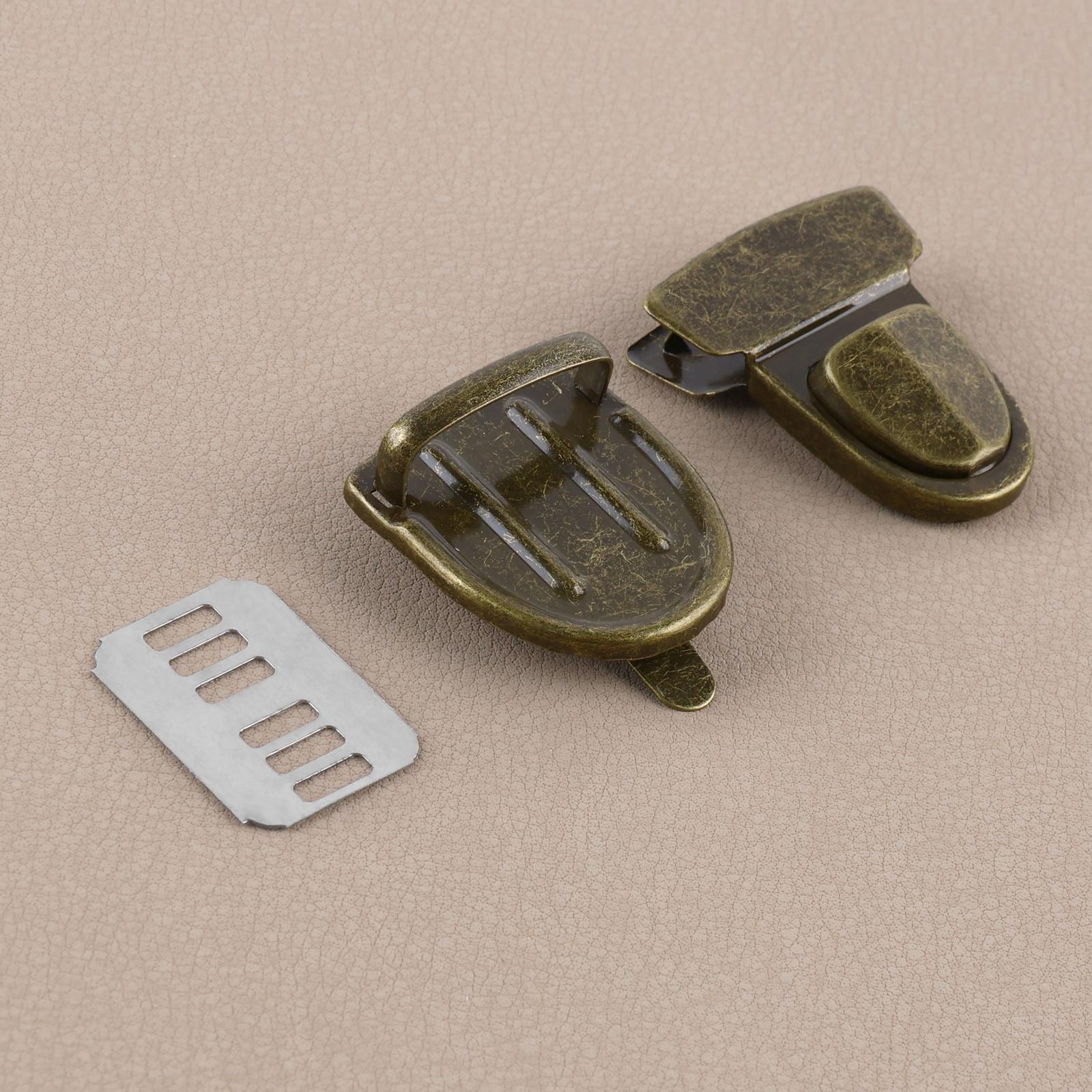 Набор для создания сумки, 4 предмета, кольцо-карабин - 2 шт, цепочка, застёжка, цвет бронзовый