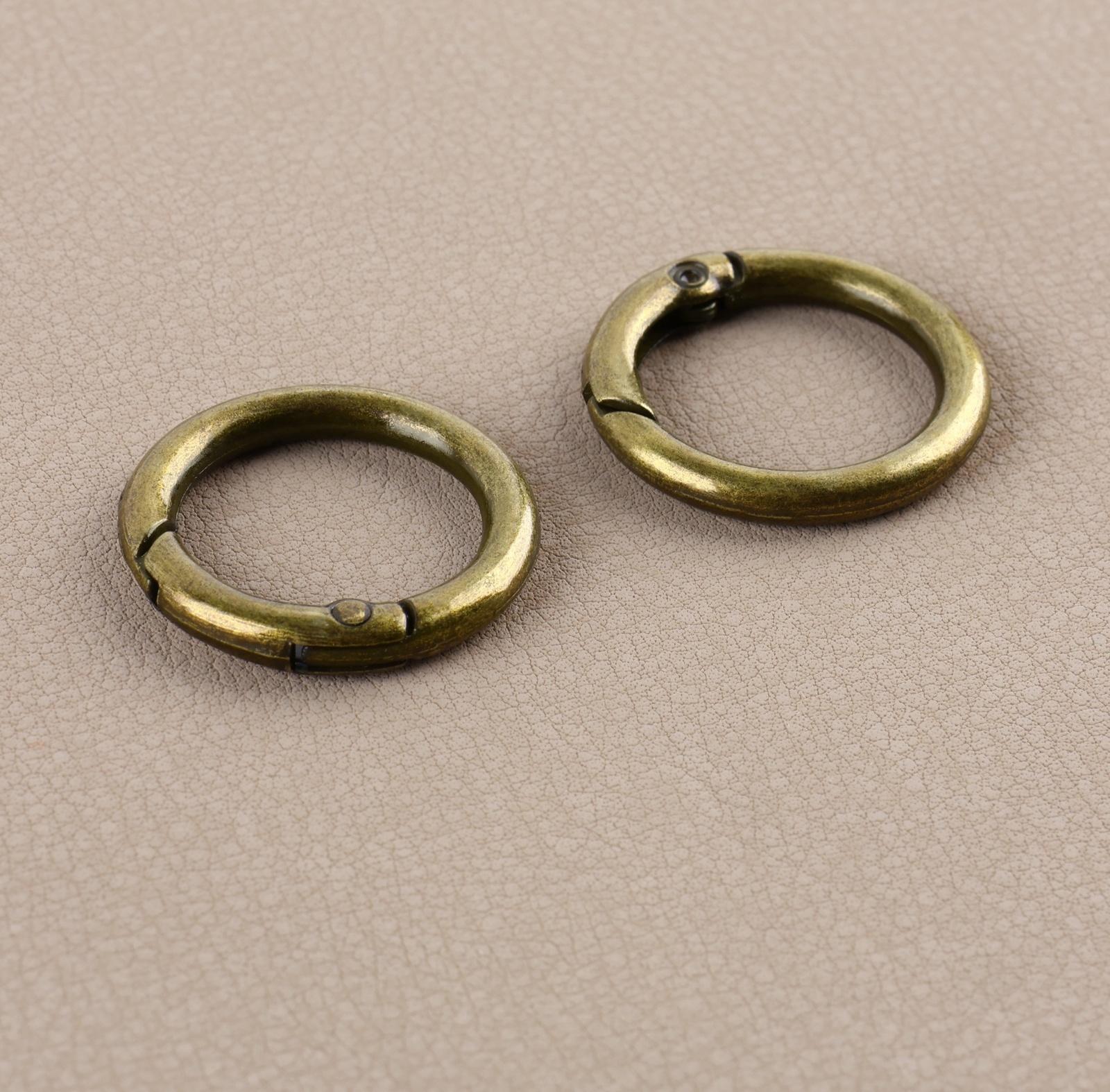 Набор для создания сумки, 4 предмета, кольцо-карабин - 2 шт, цепочка, застёжка, цвет бронзовый