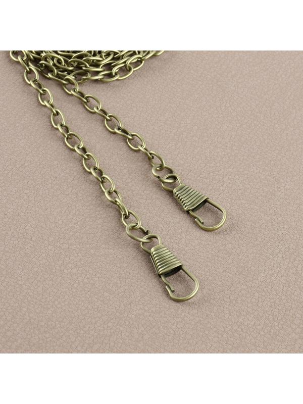 Набор для создания сумки, 4 предмета, кольцо-карабин - 2 шт, цепочка, застёжка, цвет бронзовый