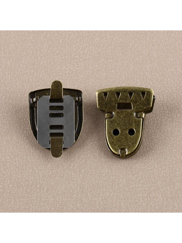 Набор для создания сумки, 4 предмета, кольцо-карабин - 2 шт, цепочка, застёжка, цвет бронзовый