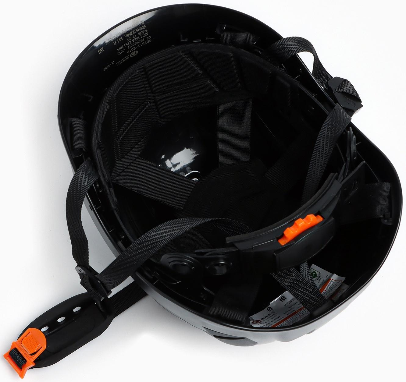 Каска защитная «Альпы» для альпинизма и скалолазания, регулировка размера, 52-63 см, черная