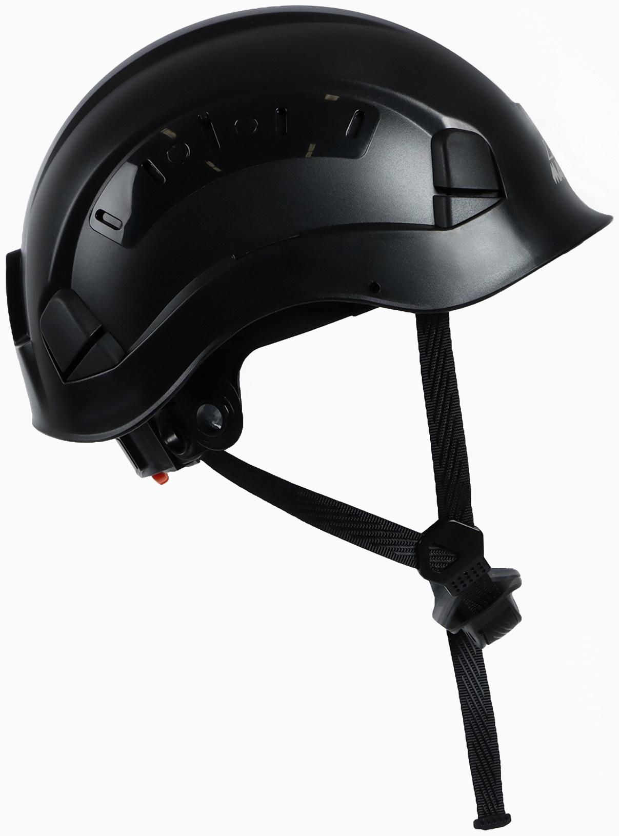 Каска защитная «Альпы» для альпинизма и скалолазания, регулировка размера, 52-63 см, черная