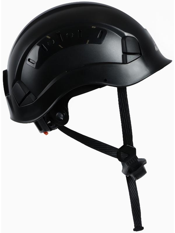 Каска защитная «Альпы» для альпинизма и скалолазания, регулировка размера, 52-63 см, черная