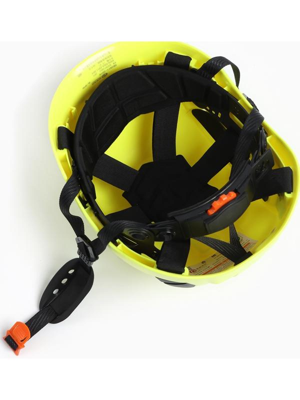 Каска защитная «Альпы» для альпинизма и скалолазания, регулировка размера, 52-63 см, желтая