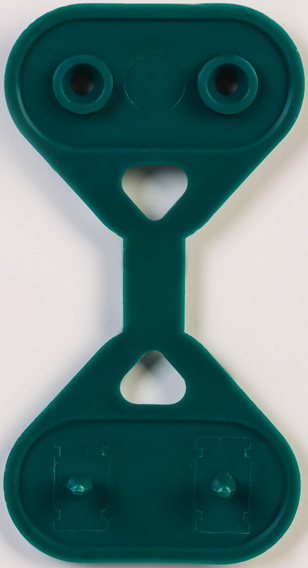 Клипса садовая «Трио», для крепления затеняющей сетки, пластиковая, в наборе 20 шт., зелёная