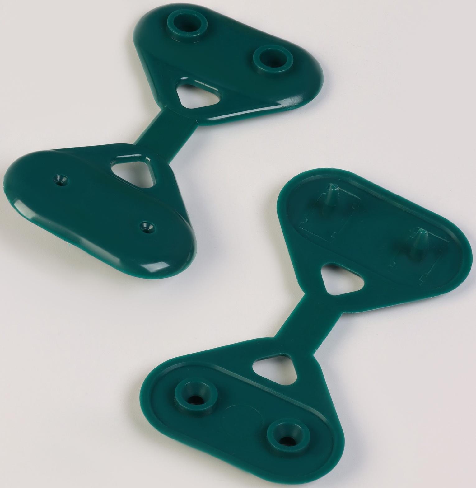 Клипса садовая «Трио», для крепления затеняющей сетки, пластиковая, в наборе 20 шт., зелёная