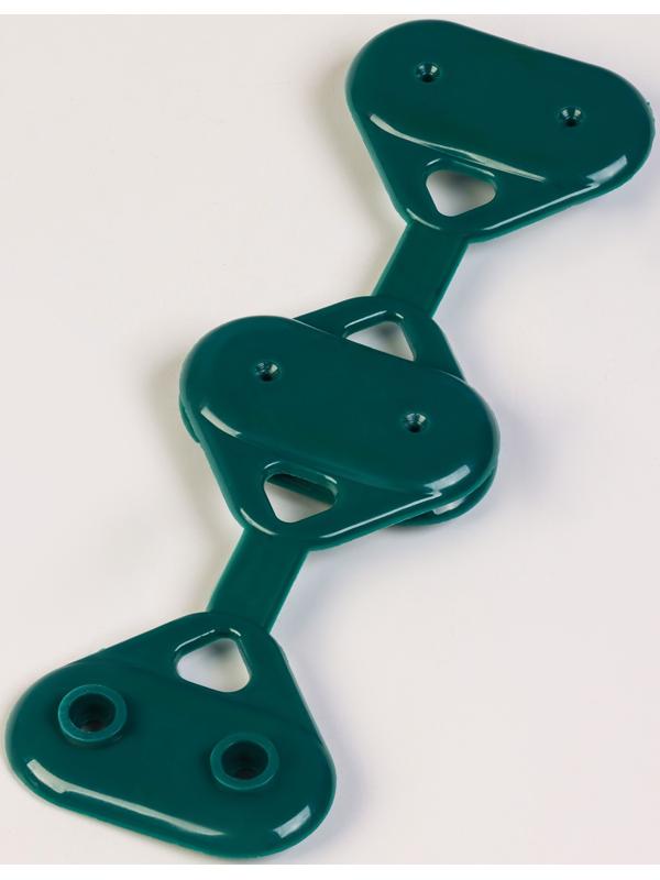 Клипса садовая «Трио», для крепления затеняющей сетки, пластиковая, в наборе 20 шт., зелёная