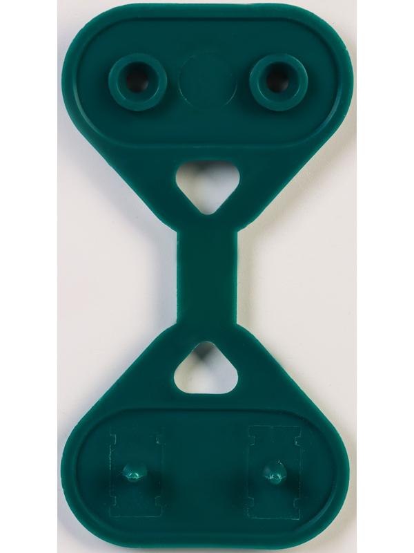 Клипса садовая «Трио», для крепления затеняющей сетки, пластиковая, в наборе 20 шт., зелёная