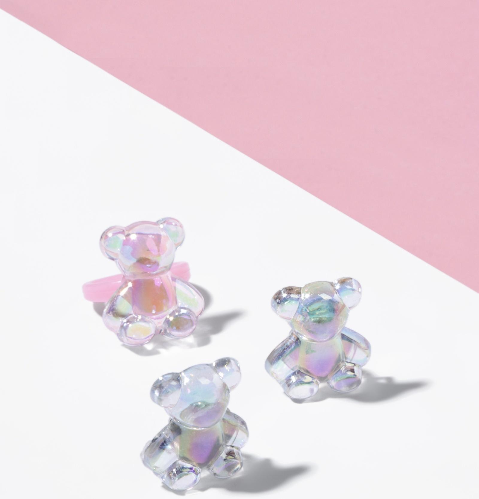 Набор детский «Выбражулька» 2 предмета: клипсы, кольцо, мишка, МИКС