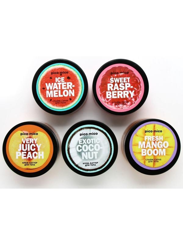 Скраб-слайм для тела Ice watermelon, питание и увлажнение, с ароматом арбуза, 250 г, PICO MICO