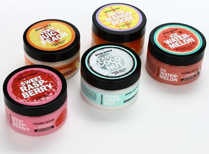 Скраб-слайм для тела Fresh mango boom, питание и увлажнение, с ароматом манго, 250 г, PICO MICO