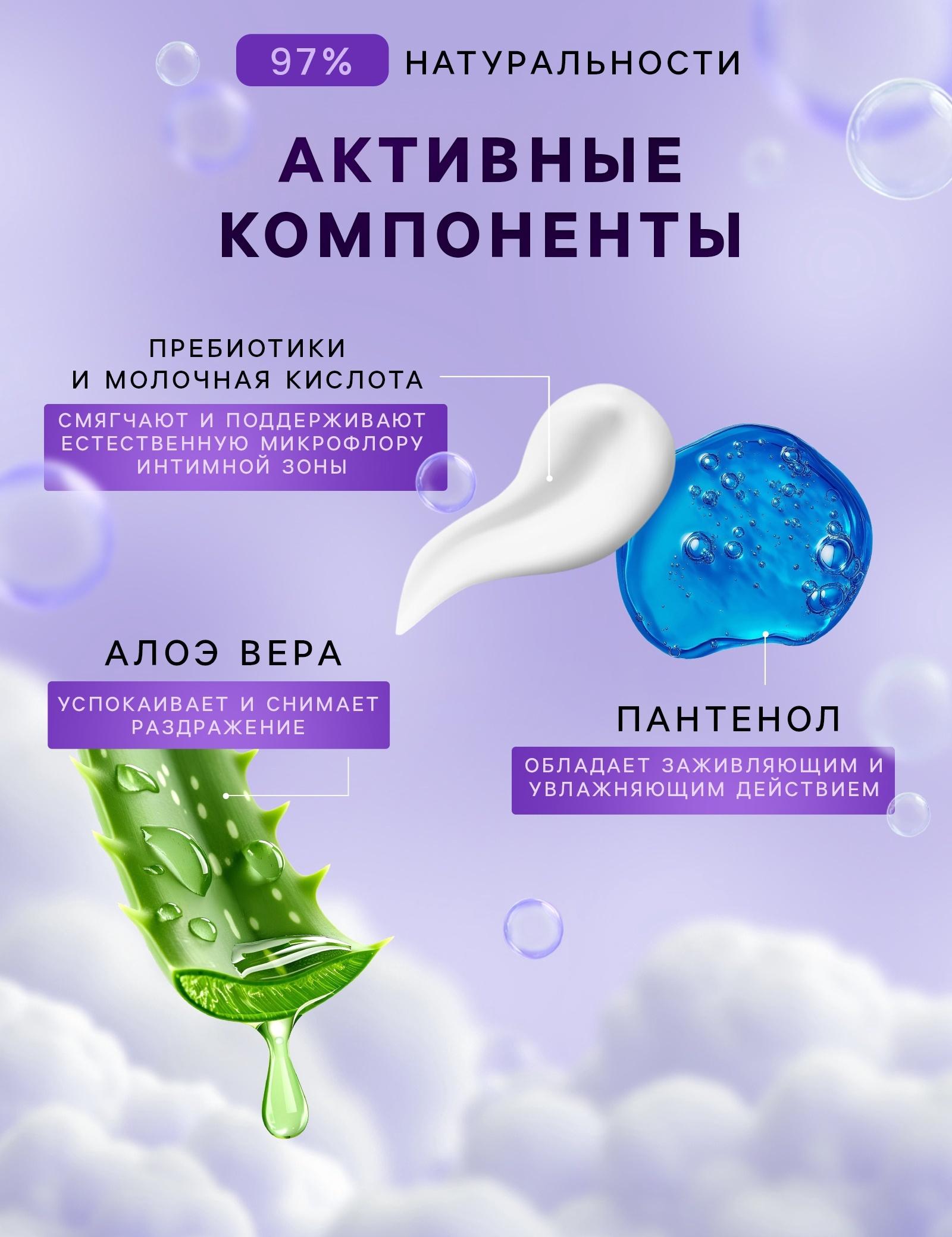 Гель для интимной гигиены детский LULU гипоаллергенно, 300 мл