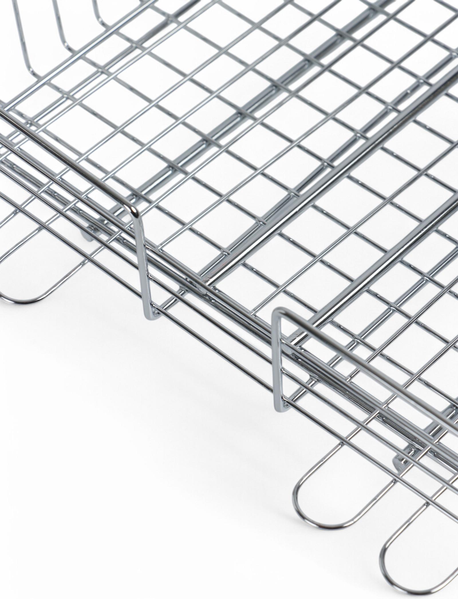 Решетка гриль, хромированная сталь, 57×22×22 см, глубина 5 см